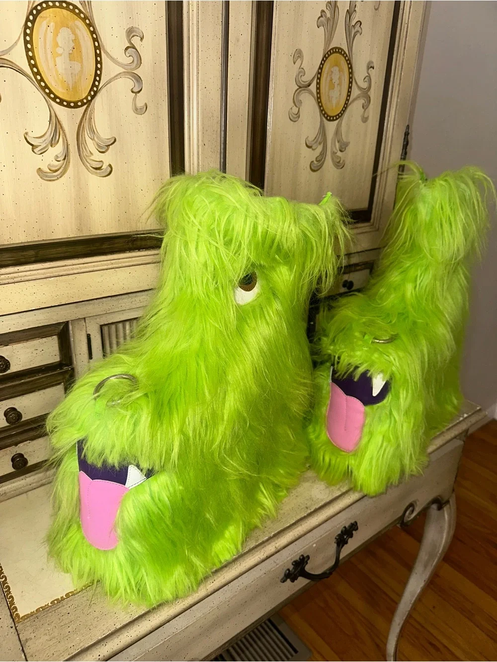 DOLLSKILL KOOKY MONSTER PLATFORM BOOTS - GREEN